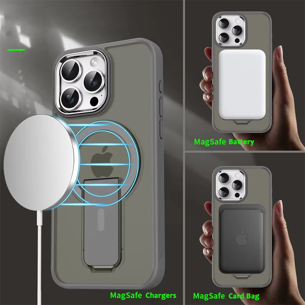 Coque Haut de gamme Magsafe Avec Support Apple IPHONE PRO MAX 12/13/14/15/16